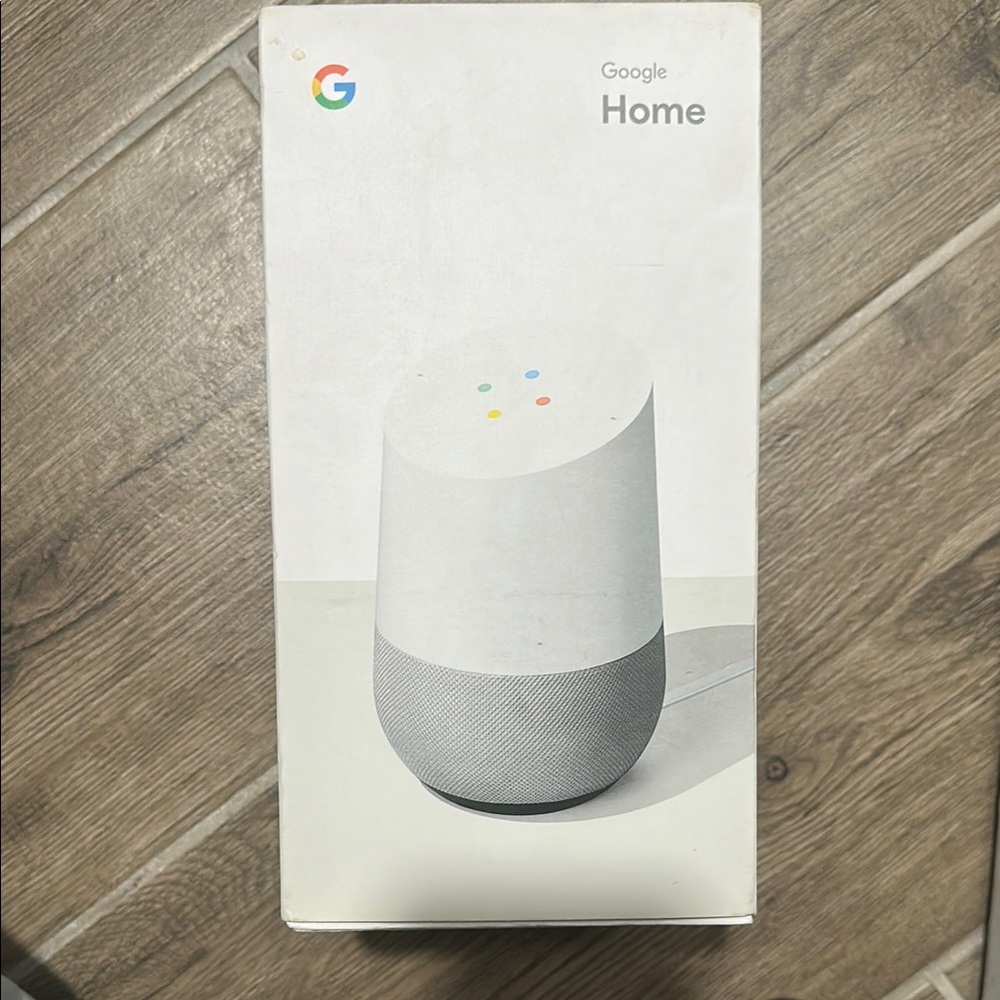 Google Home Voice Assistant in White and Gray
